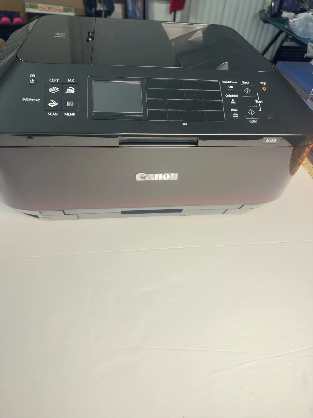 Canon Black and Maroon All-In-One Inkjet Printer with Control Panel Model MX922